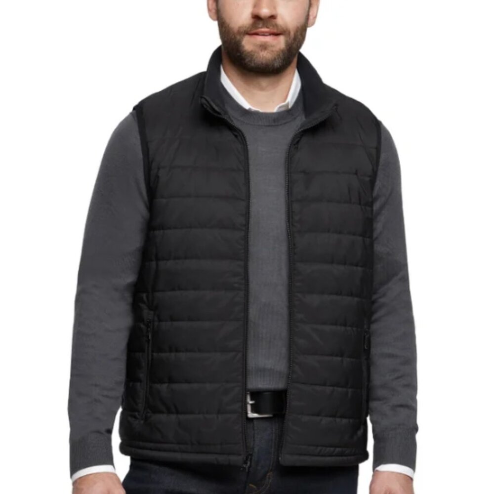 Banana Republic Men's Quilted Full Zip Vest Black Size XXL